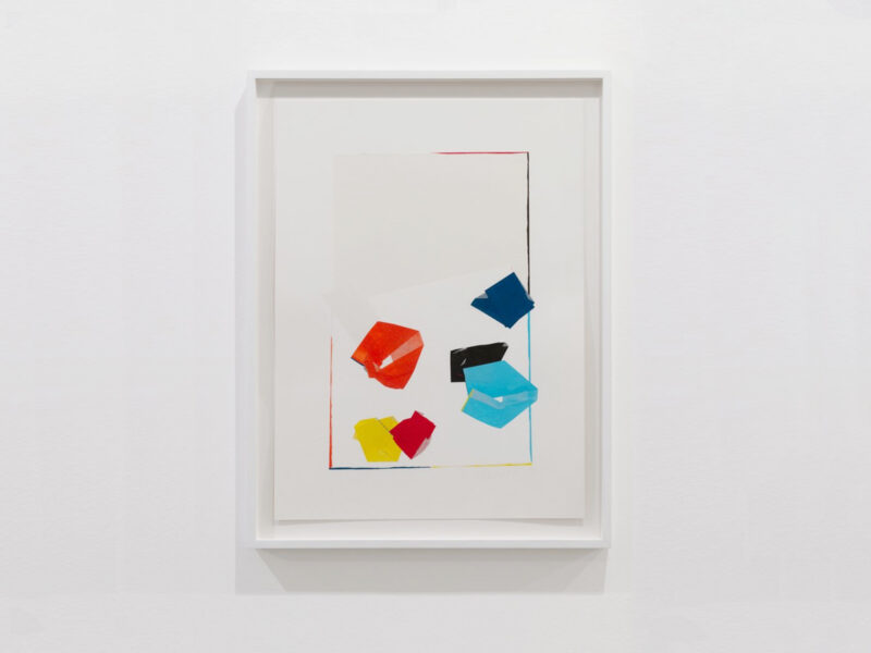 Approaches to What #4, 2020 | Paint on Japanese Gampi paper, mounted, 50 x 36 cm | Jill Baroff