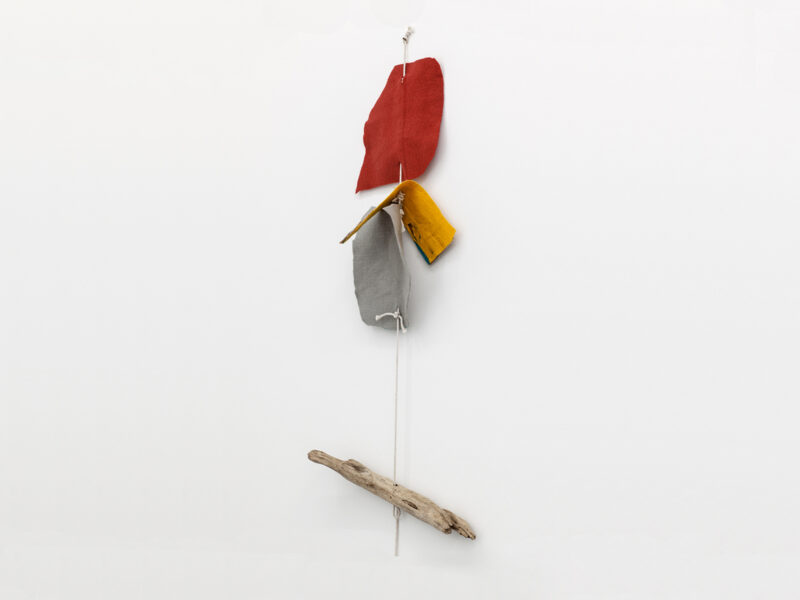 Cutticino, 2011 | string, felt, burlap, 214 x 47 cm