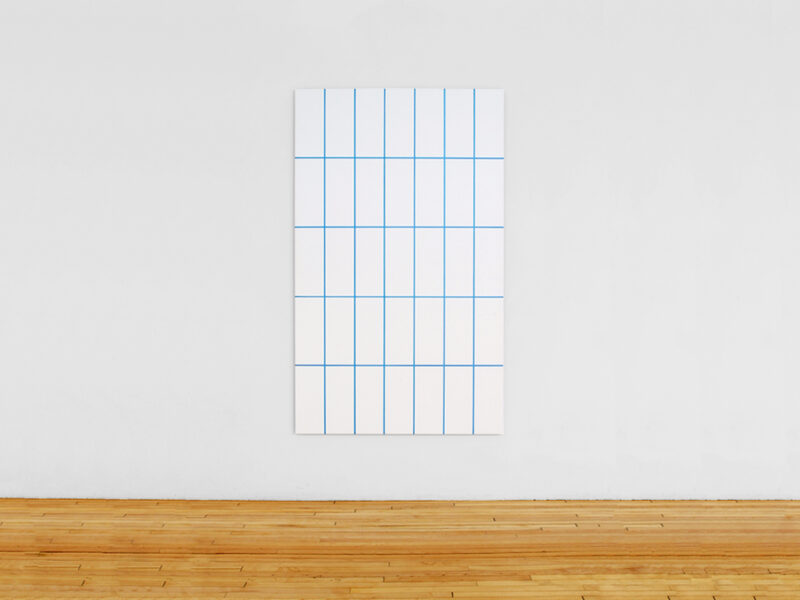 Day Blue Grid, 2006 | tempera on honeycomb, 190.5 x 114.3 cm