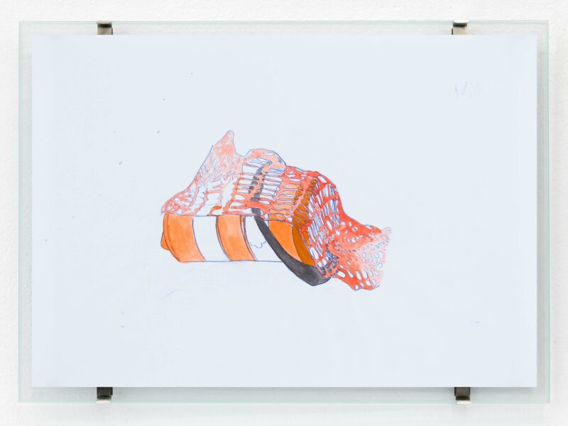 Greenwich St Horatio, 2020 | blue print, pencil, watercolor on paper, 29.7 x 42 cm - Kopie | Sonia Leimer