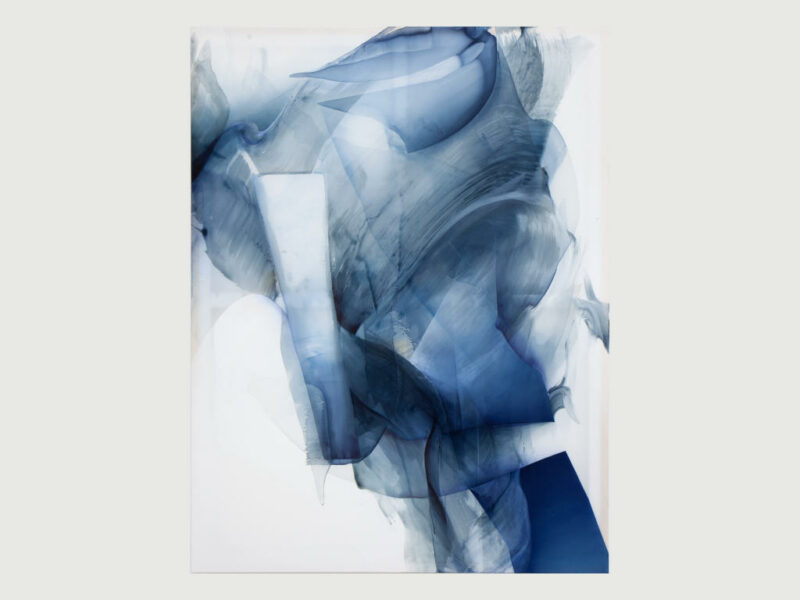 In Limbo, 2020 | Tusche, Acryl auf Nylon, 170 x 130 cm