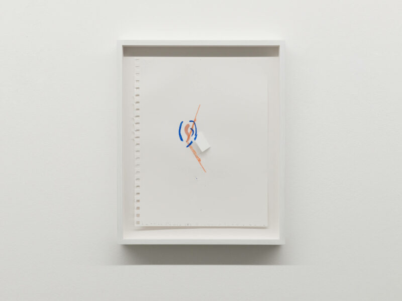 Letter Pause (9), 2019 | Collage, Ölkreide, Wasserfarbe auf Papier, 30.4 x 24.1 cm