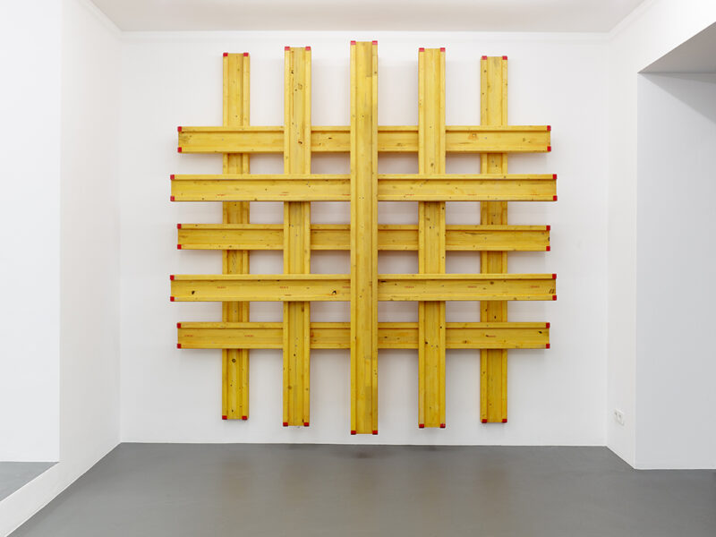 Matrix, 2014 | Doka beams, 290 x 290 x 40 cm
