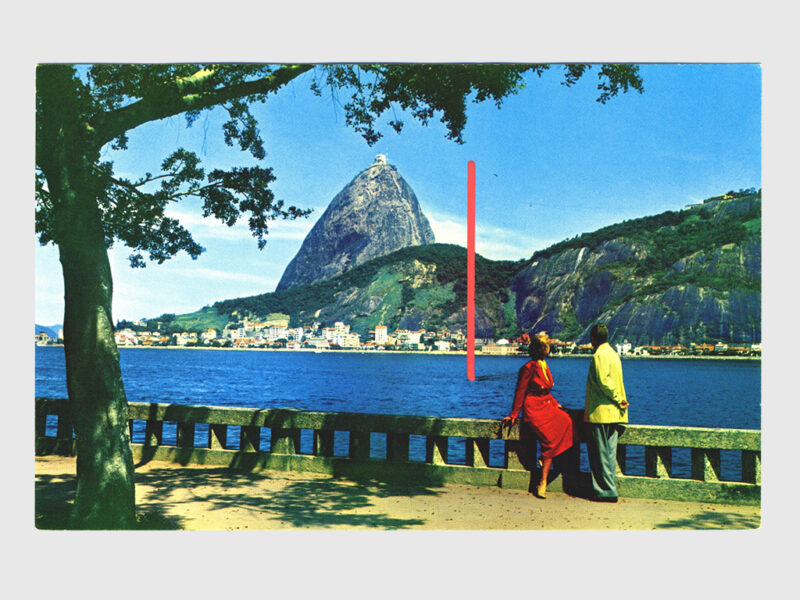 Postkarten lügen nicht, Rio de Janeiro, 2012 | drawing on postcard, 9.8 x 14 cm
