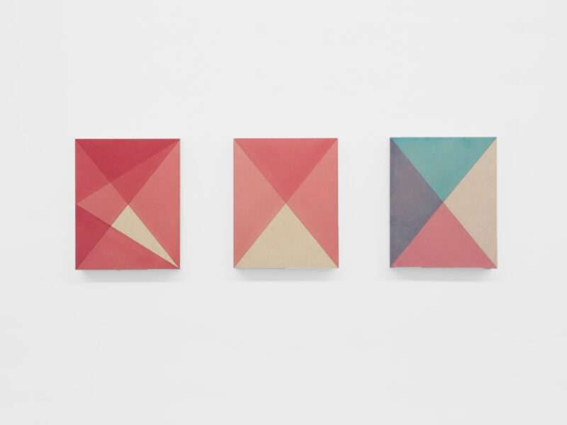 No. 408, 2013 | Acrylic on MDF 3-parts, each 25 x 20 x 4 cm | Rana Begum