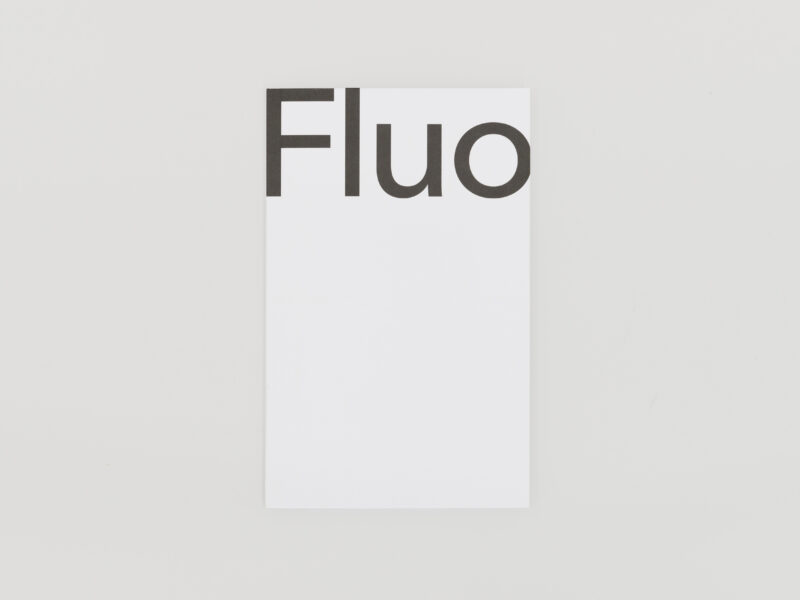 Fluo, 2021 | 48 pp., German, Softcover, 15 X 24 cm