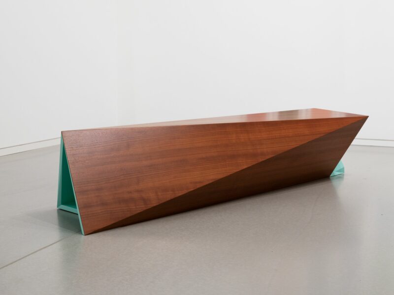 No. 1145 Bench, 2022 | paint, oak veneer on MDF, 50 x 220 x 44 cm | Rana Begum