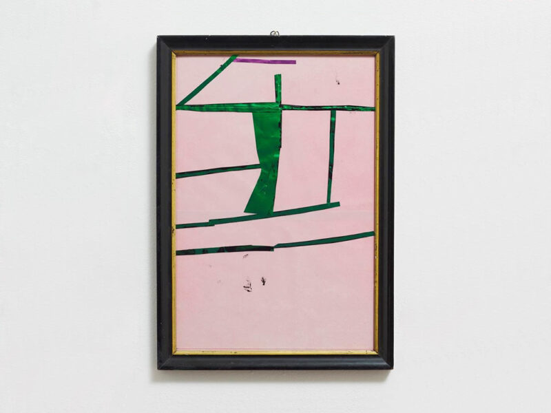 The Ship, 2012 | foil, enamel, spray paint, pen on paper, found frame, glas, 37.5 x 26.5 x 1.5 cm