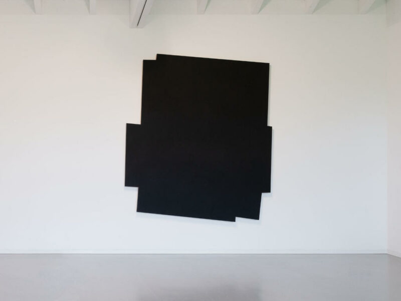 Mennigebild 31/54, 1976/2021 | ivory black on wood, 249.2 x 218.6 x 9 cm | Imi Knoebel