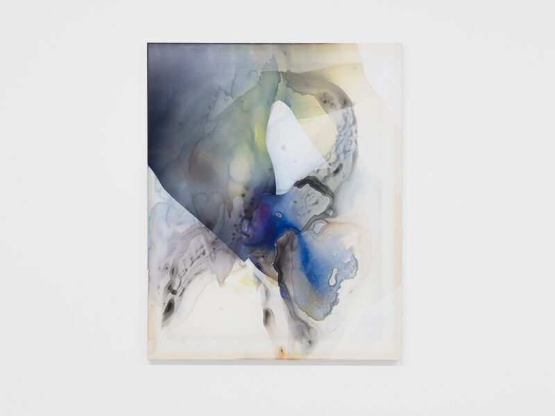 Bubble Formation, 2022 | ink, oil on nylon, 100 x 80 cm