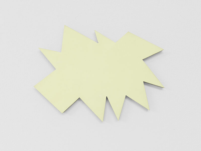 Canapé Enfant, 1996 | acrylic fluorescent on aluminum, 30 x 36 x 2 cm 
