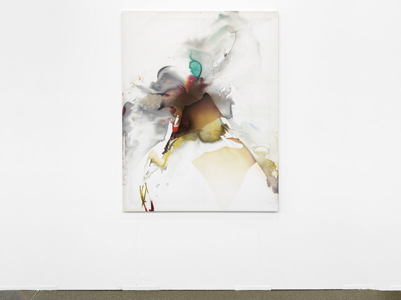 Unda V, 2023 | Tusche, Acryl, Öl auf Nylon, 170 x 130 cm