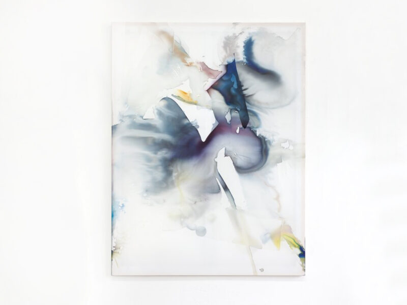 Unda III, 2023 | Tusche, Acryl, Öl auf Nylon, 170 x 130 cm