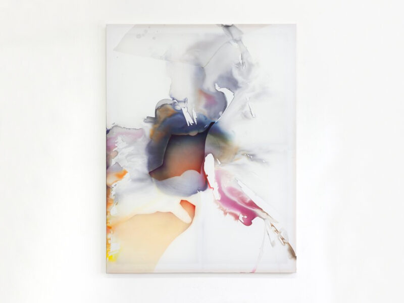 Unda IV, 2023 | Tusche, Acryl, Öl auf Nylon, 170 x 130 cm