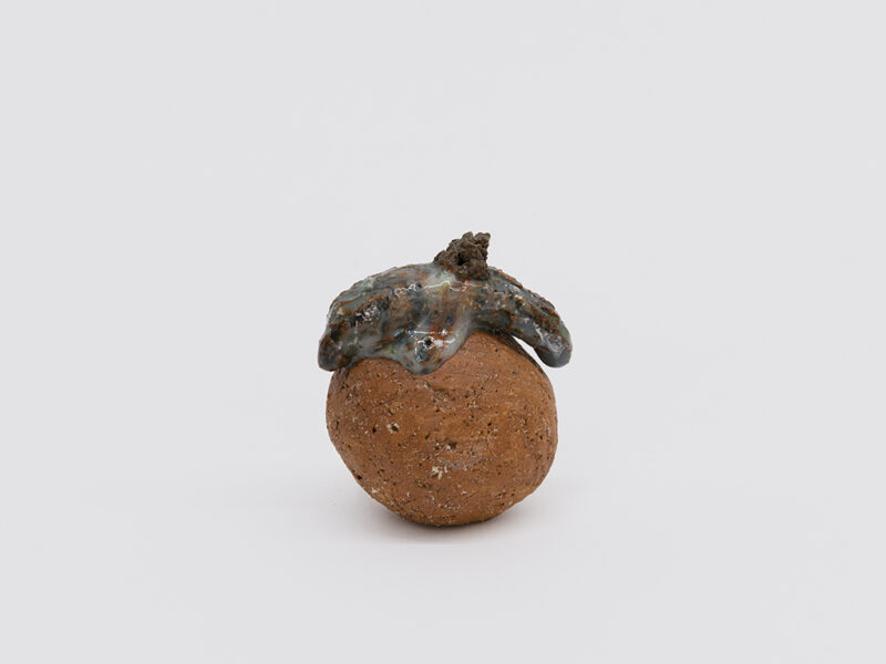 Popcorn Clay Study, 2019 | clay, slip, glaze, luster, 8 x 7 x 6 cm | Gailan Ngan