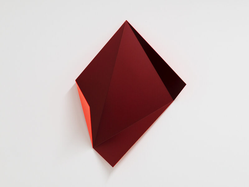 No. 1285 S Fold, 2023 | lacquer on mild steel, 73.5 x 54 x 22 cm