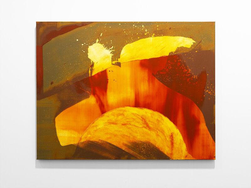 Ohne Titel (Indischgelb), 2022 | Öl auf Umbra auf Leinwand, 100 x 130 cm