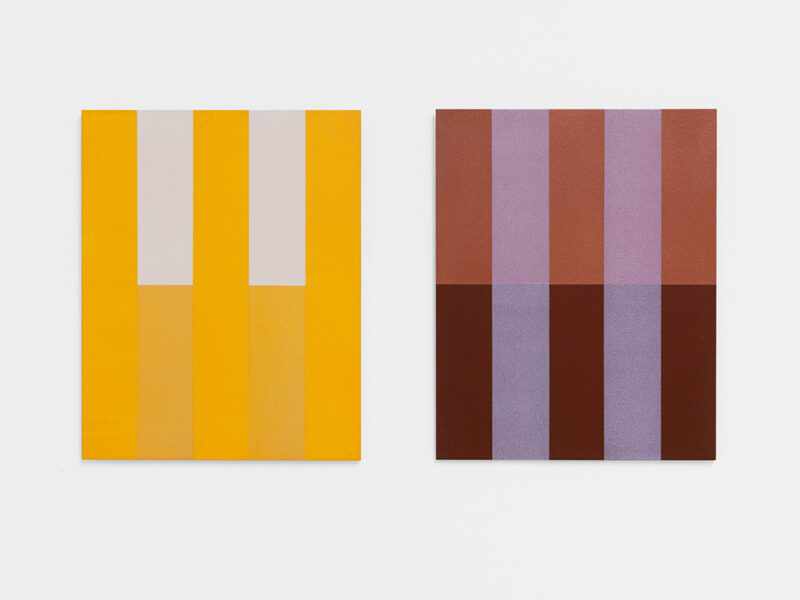 No. 1309 Painting, 2023 | Acryl auf eloxiertem Aluminium, 2-teilig, 25 x 45 x 0.5 cm