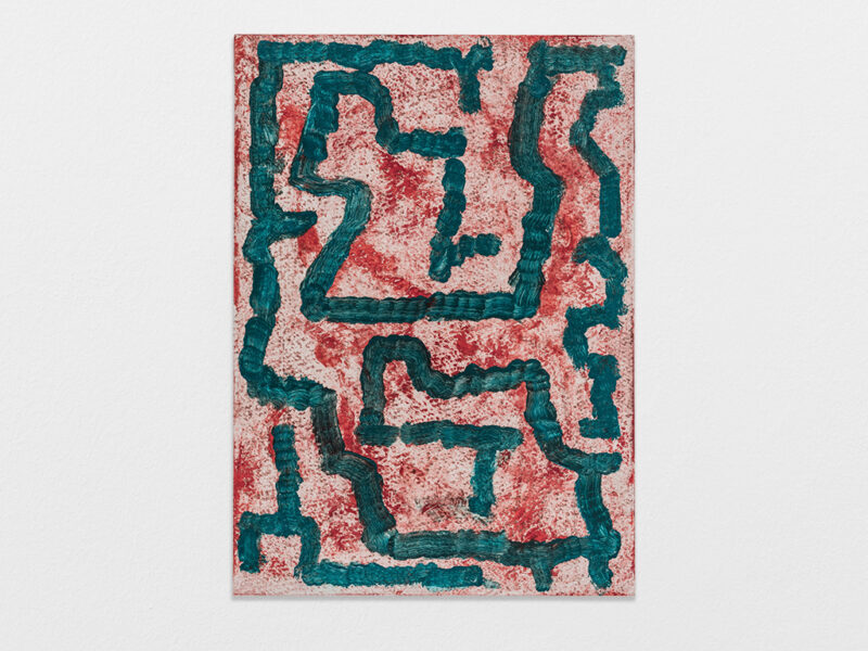 Spur, 2023 | Öl auf Papier, auf Aluminium, 28 x 20 cm