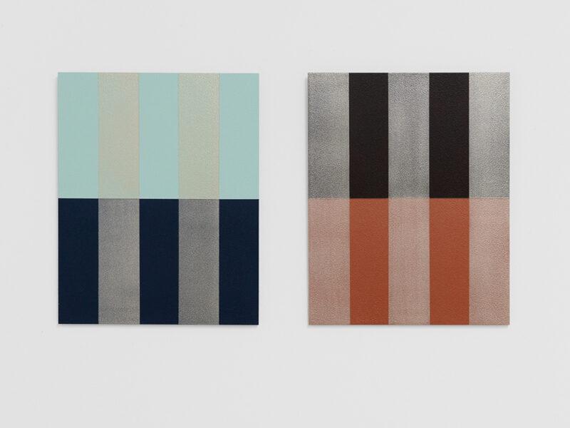 No. 1314 Painting, 2023 | acrylic on anodized aluminum, 2-part, together, 25 x 45 x 0.5 cm | Rana Begum