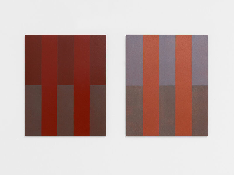 No. 1316 Painting, 2023 | acrylic on anodized aluminum, 2-part, together25 x 45 x 0.5 cm | Rana Begum