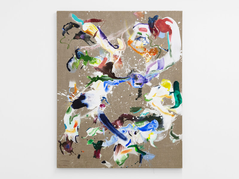 Stimuli (night), 2024 | Acryl, Tusche auf Leinen, 150 x 120 cm | Alicia Viebrock