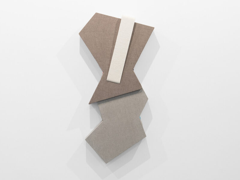 Stargazer, 2025 | fabric, felt, leather on wood, 95 x 48 x 11.5 cm