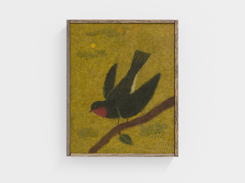 Holding On, 2025 | Öl auf Holz, Künstlerrahmen, 26.8 x 21.8 x 4 cm