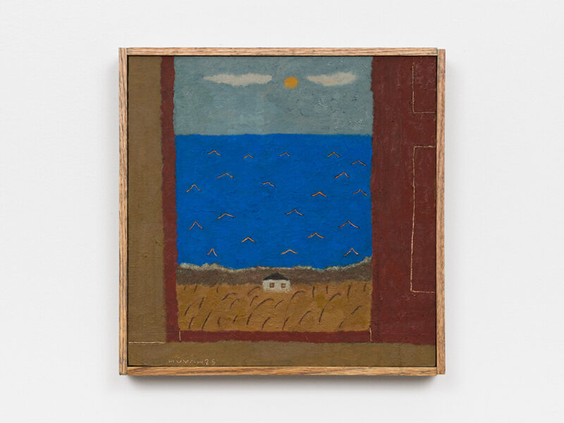 Room by the Sea, 2025 | oil on panel, artist's frame, 25.4 x 25.4 cm | Tony Huynh