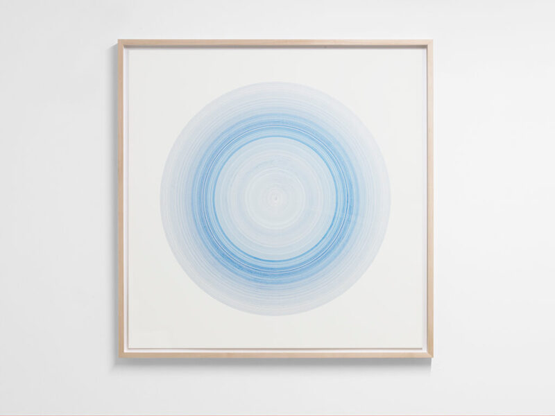 Tide Drawing: Baltic Blizzard, 2022 | Tinte auf japanischem Gampi Papier, kaschiert, 80 x 80 cm