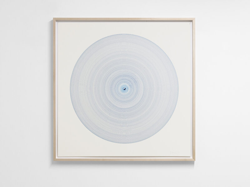 Tide Drawing: Gulf Coast Hurricane, 2021 | Tinte auf japanischem Gampi Papier, kaschiert, 80 x 80 cm