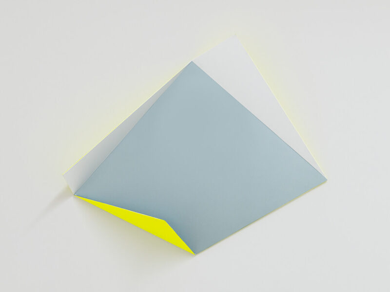 No. 1292 S Fold, 2023 | lacquer on mild steel, 57 x 67 x 17 cm | Rana Begum