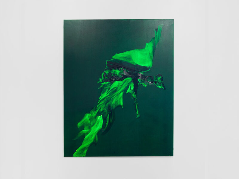ohne Titel (Phtalocyanin), 2017 | Ölfarbe auf Leinwand, 250 x 200 cm | Daniel Lergon