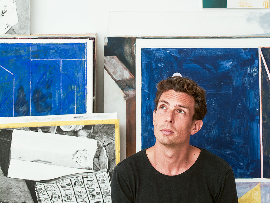 Der Künstler Pius Fox in seinem Studio