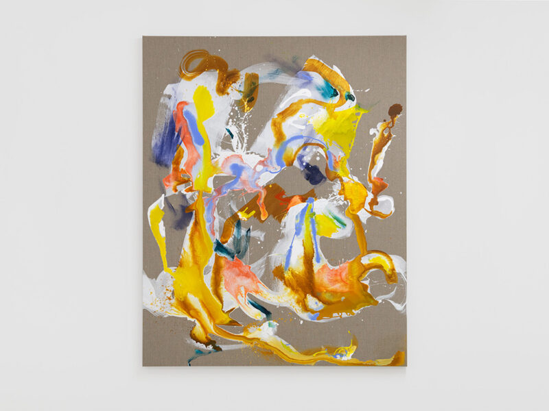 Cato, 2026 | Tusche, Acryl auf Leinen, 150 x 120 cm | Alicia Viebrock